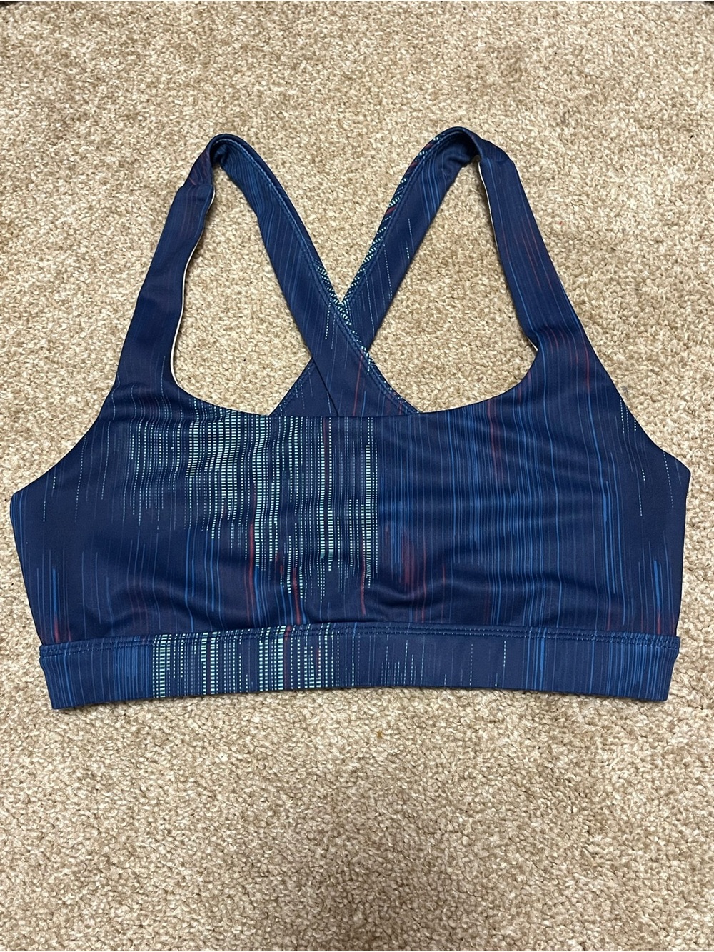 Senita Athletics crossback bra Blue Stripes